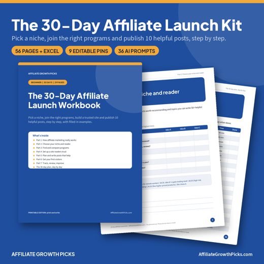 The 30-Day Affiliate Launch Kit cover