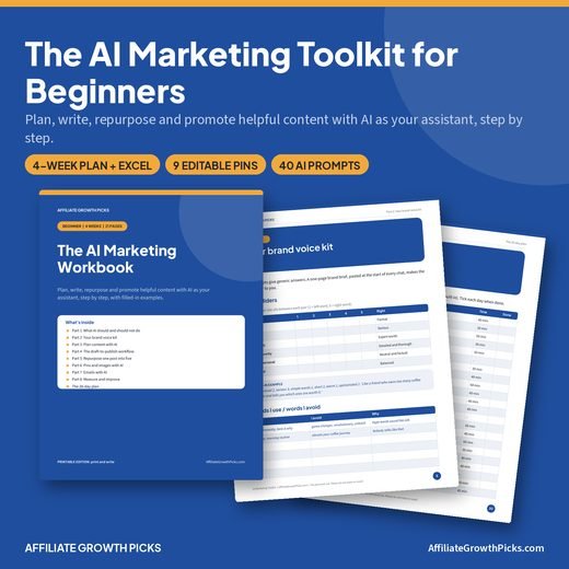 The AI Marketing Toolkit for Beginners cover