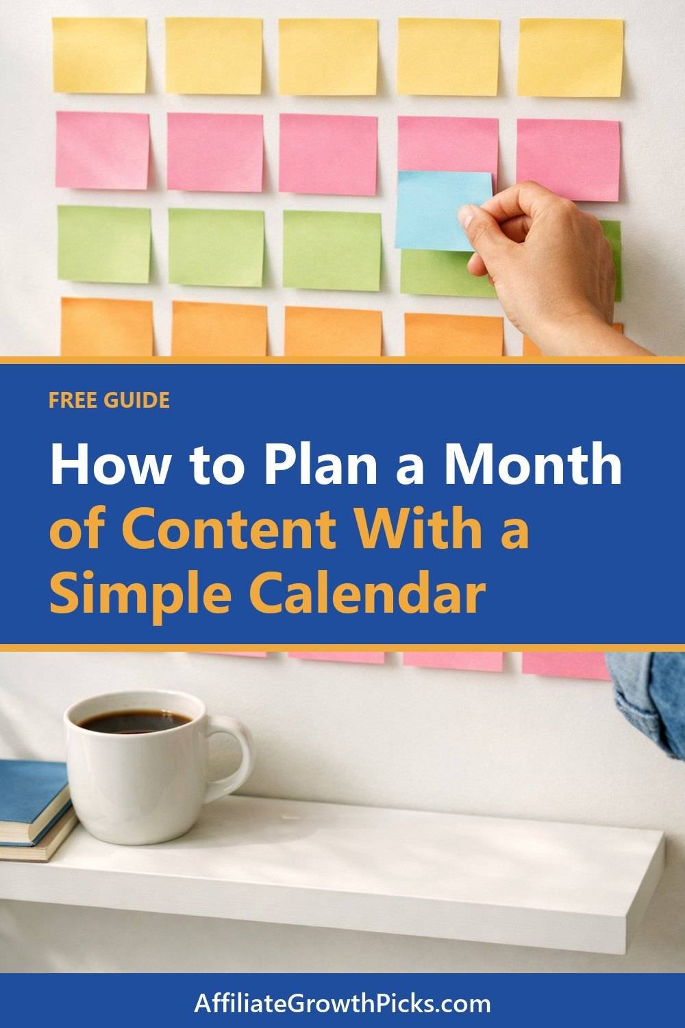 How to Plan a Month of Content With a Simple Calendar. A short list of ideas with a link to read more.