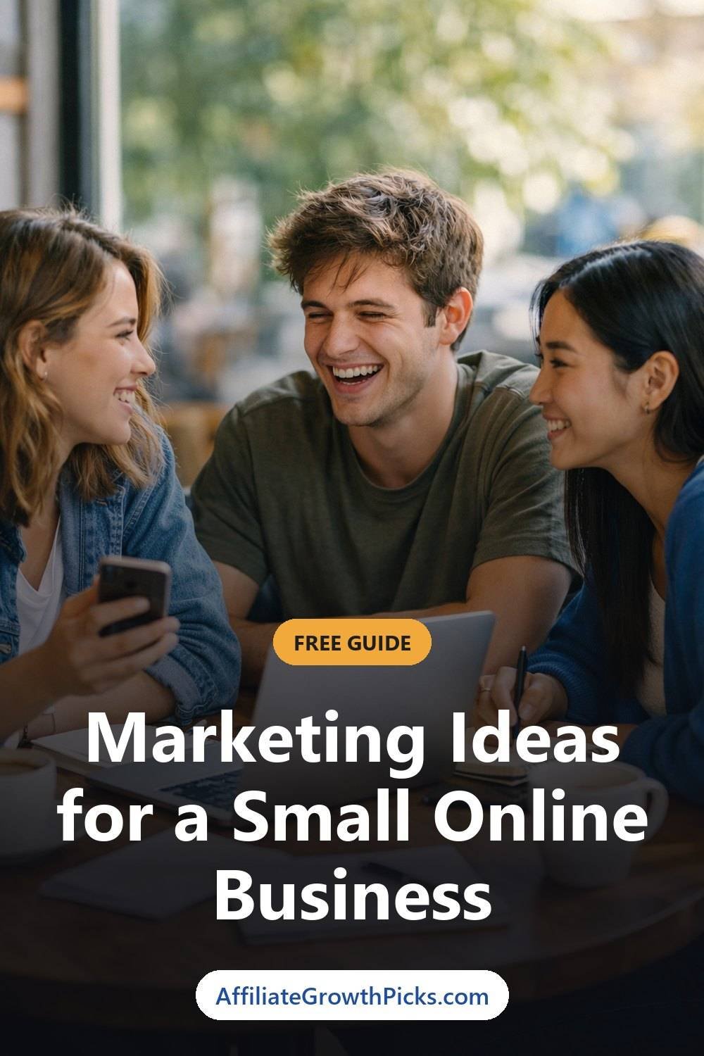 Marketing Ideas for a Small Online Business. Preview of what is inside: Email, Social posts, Your blog.