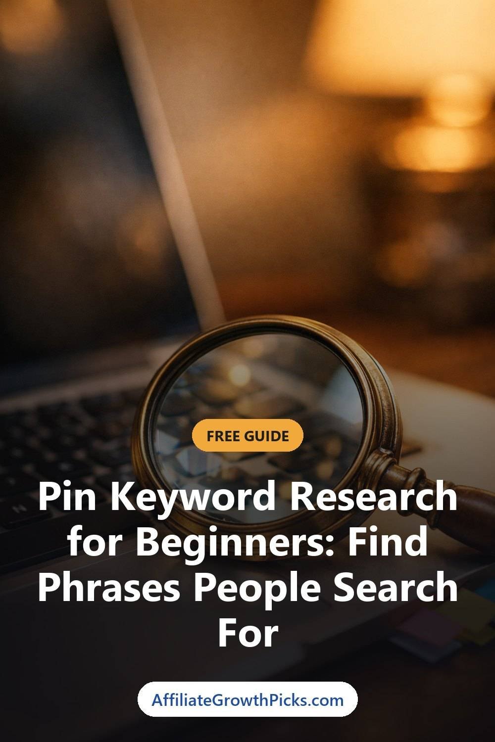 Pin Keyword Research for Beginners: Find Phrases People Search For. Preview of what is inside: Start with your topic, Use short, natural phrases, Check what is popular.